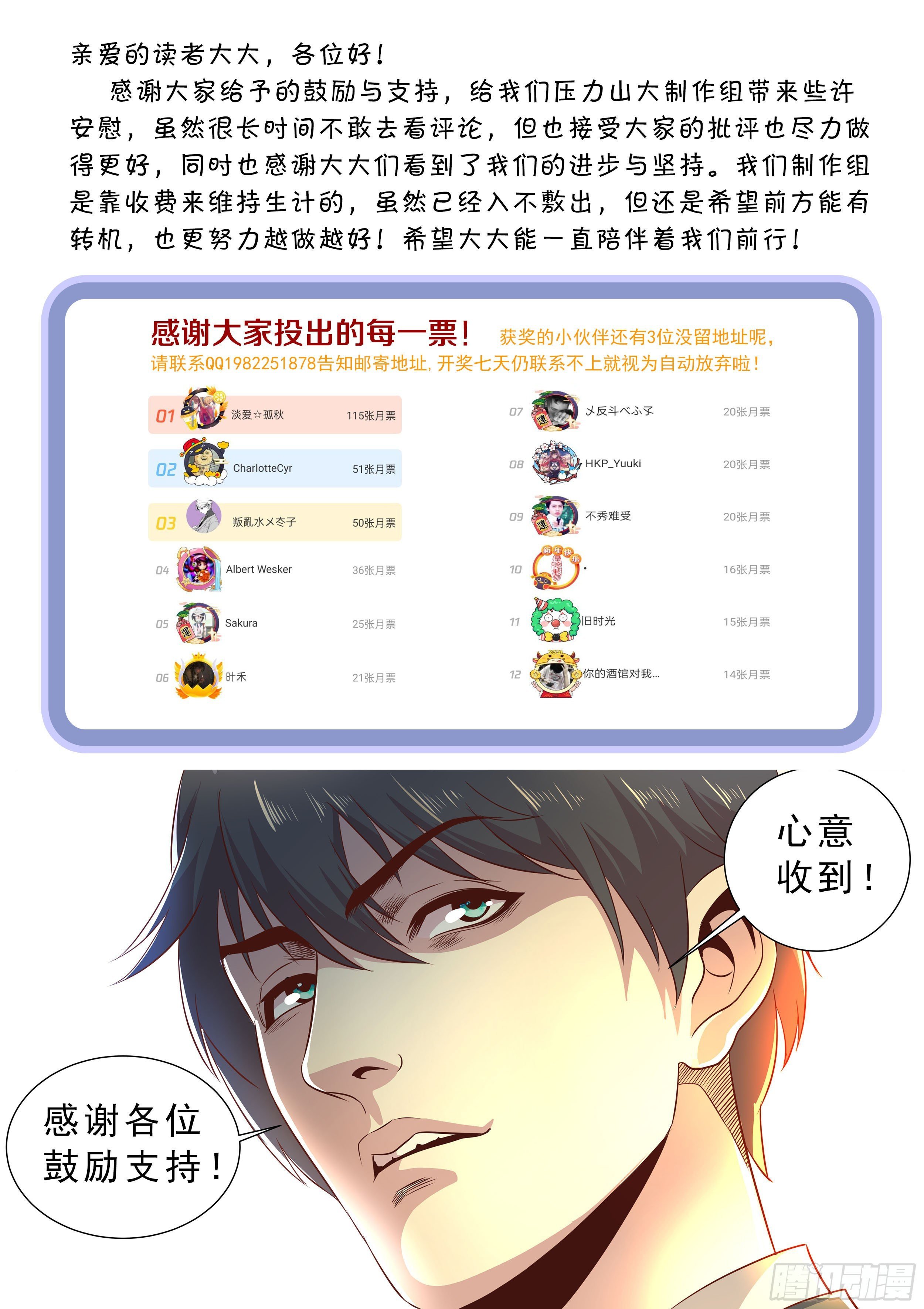 获奖通告