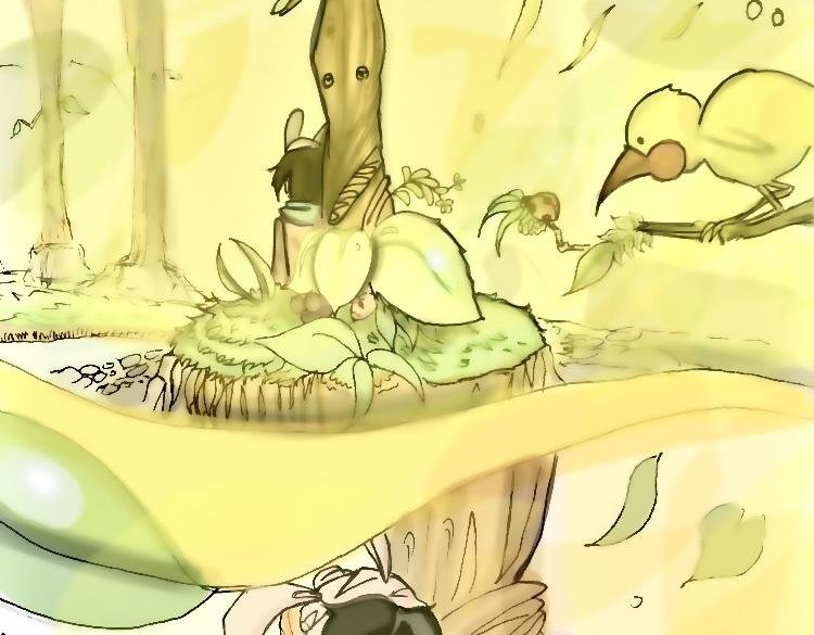 乘坐巨鸟的少女