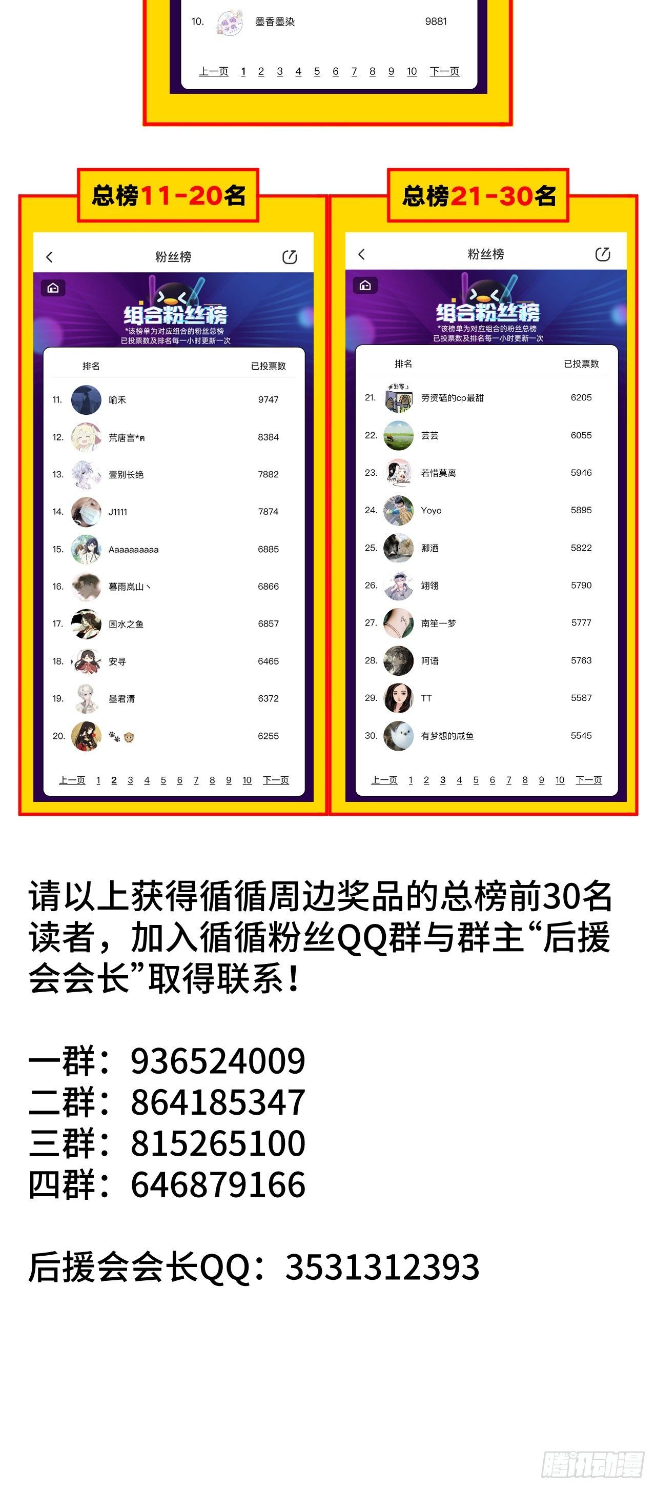 组合PK赛助力票总榜前30名单