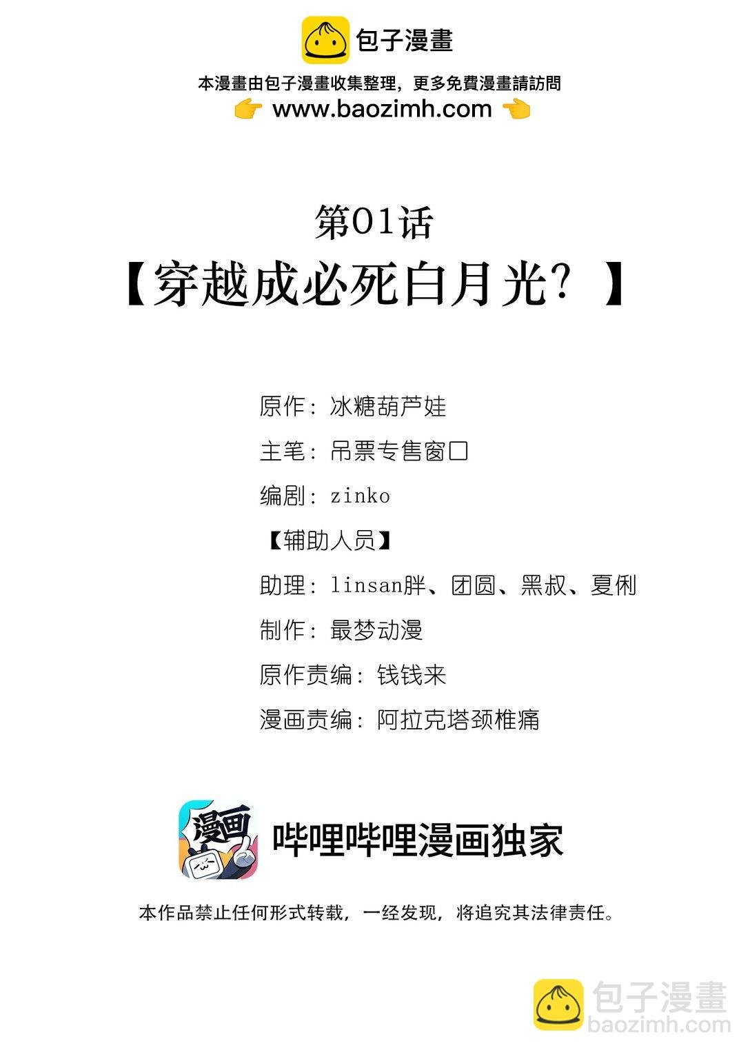 001 穿越成必死白月光？