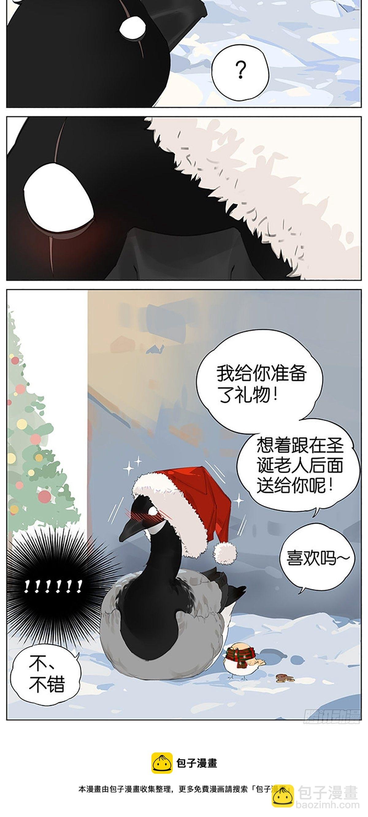 圣诞老人和鸟。