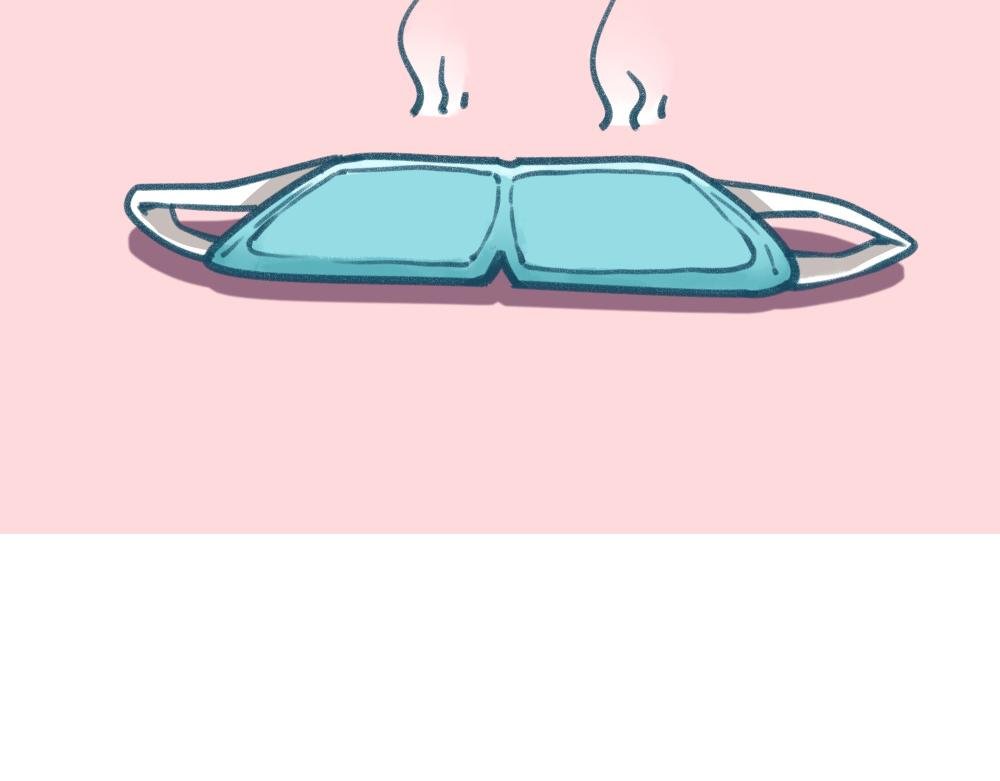 收拾衣服+蒸汽眼罩