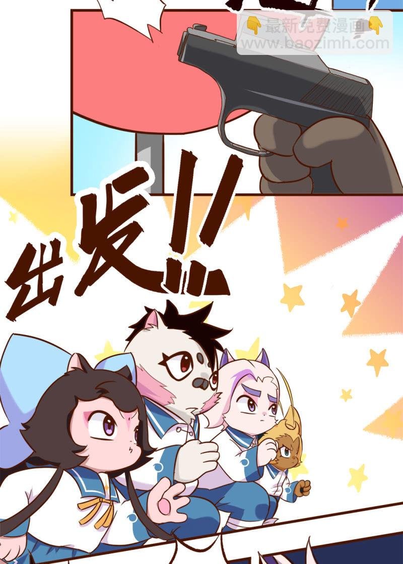 合作！两猫三足