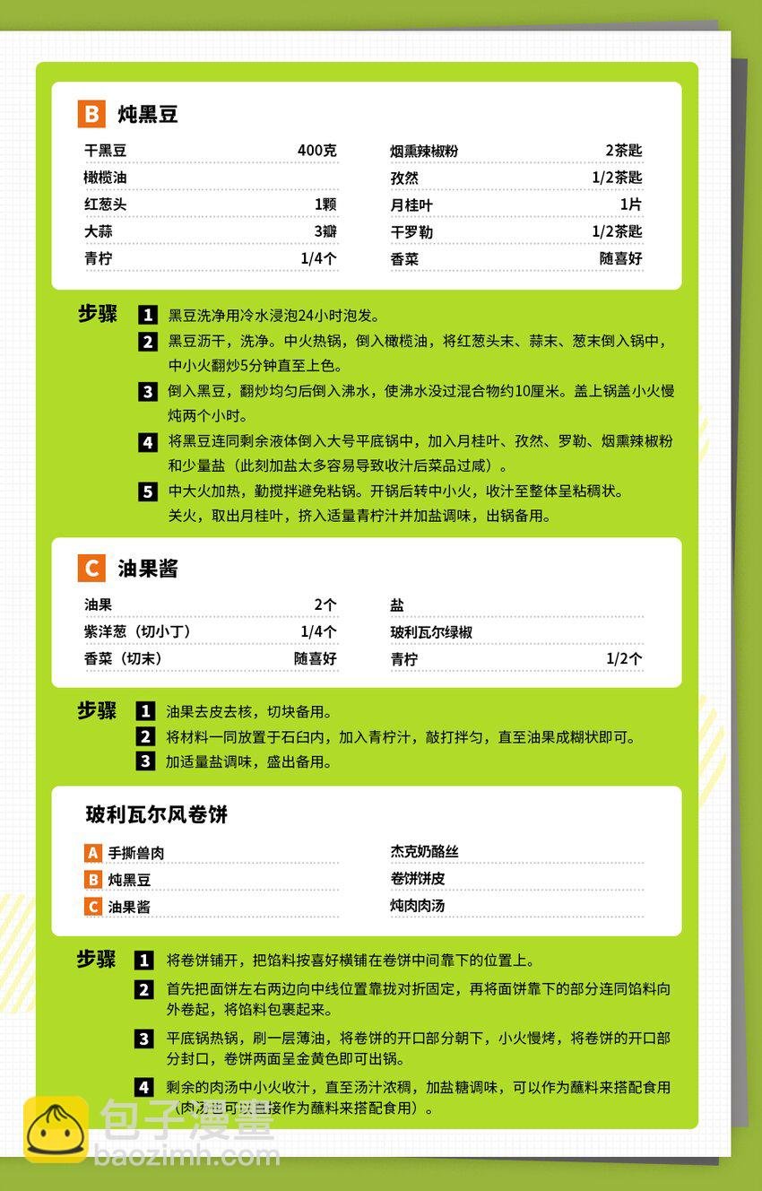 Menu 09 玻利瓦尔卷饼与火热的精英干员